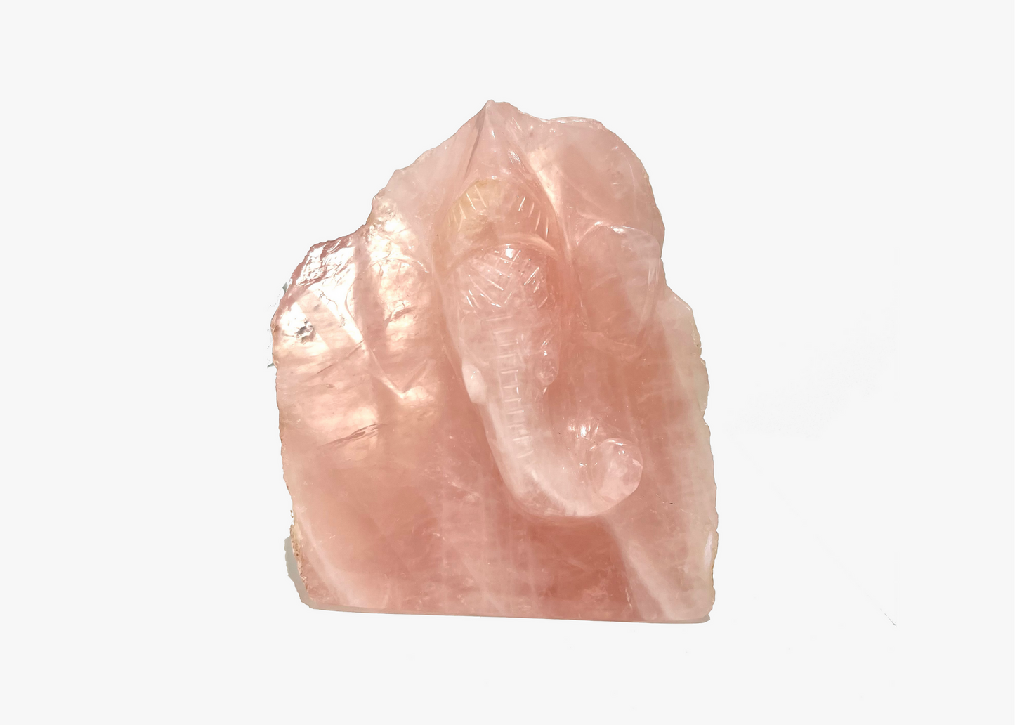 Rose Quartz Ganesha Statue