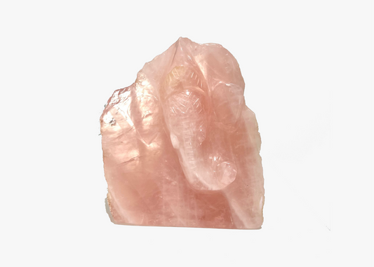 Rose Quartz Ganesha Statue