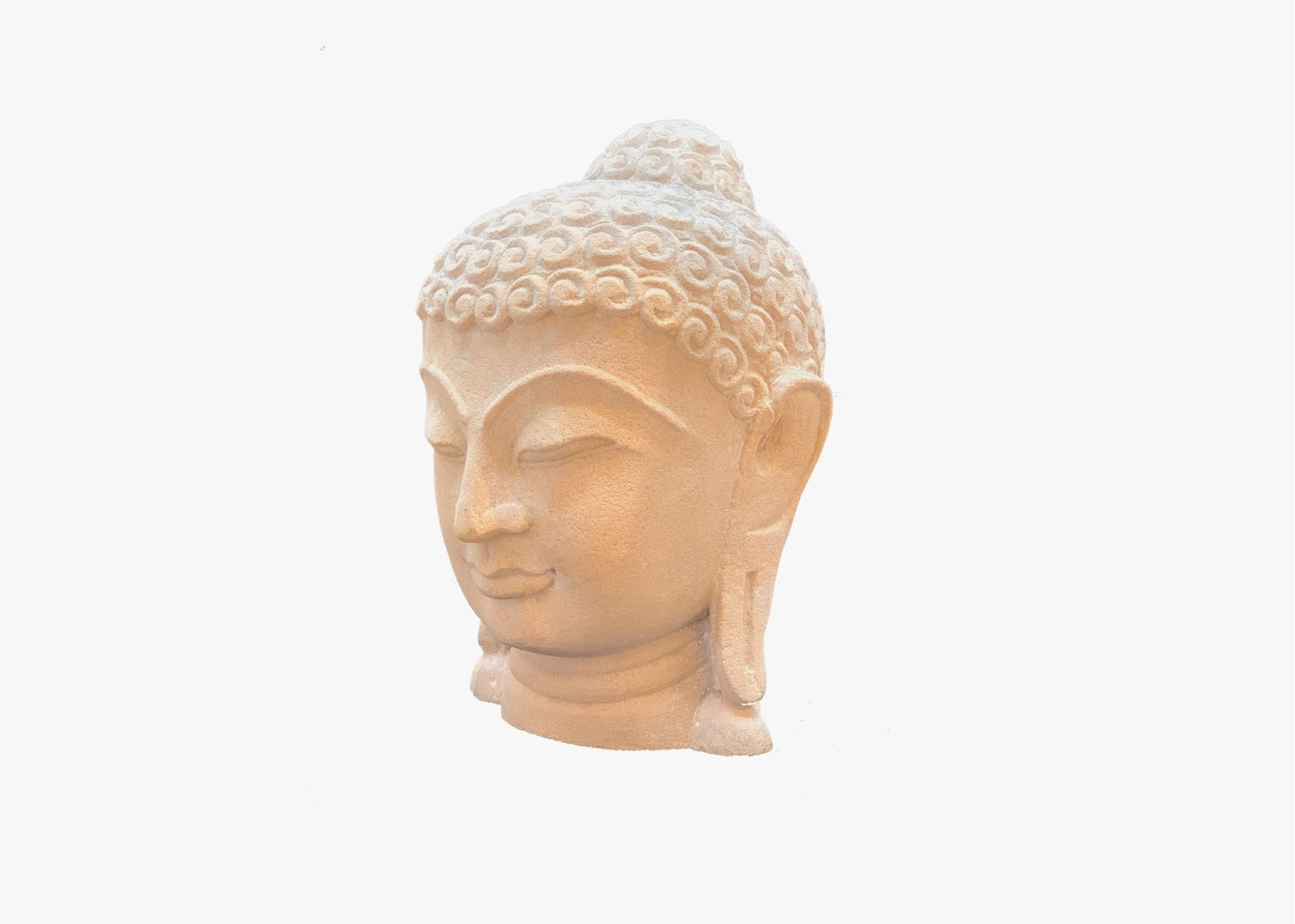 Buddha Head - Sandstone (Medium, 16cm)