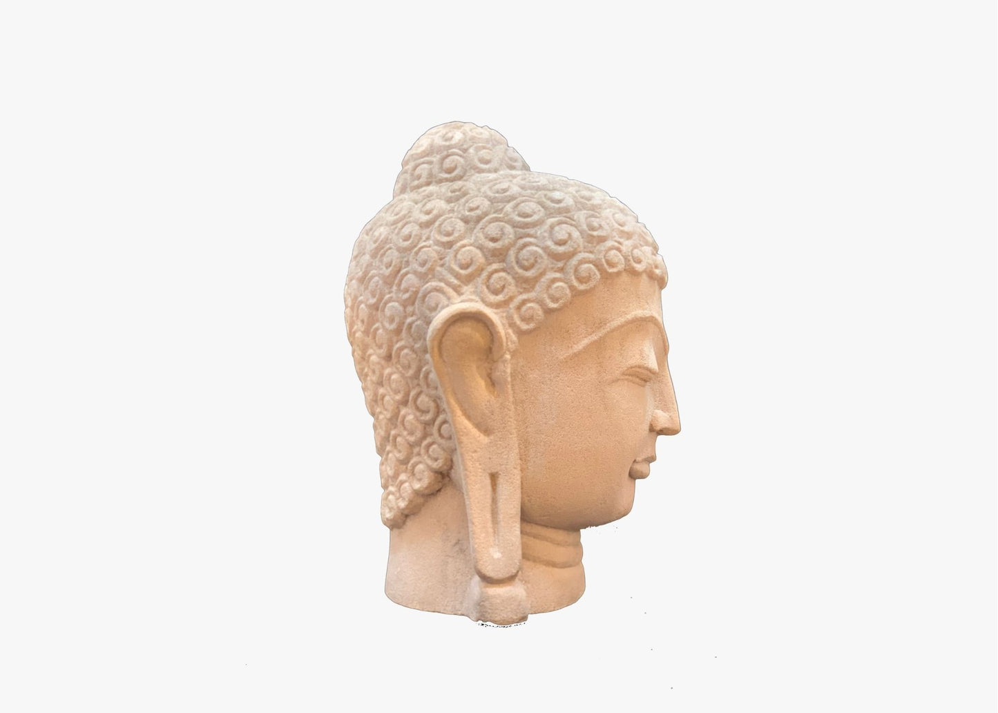 Buddha Head - Sandstone (Medium, 16cm)
