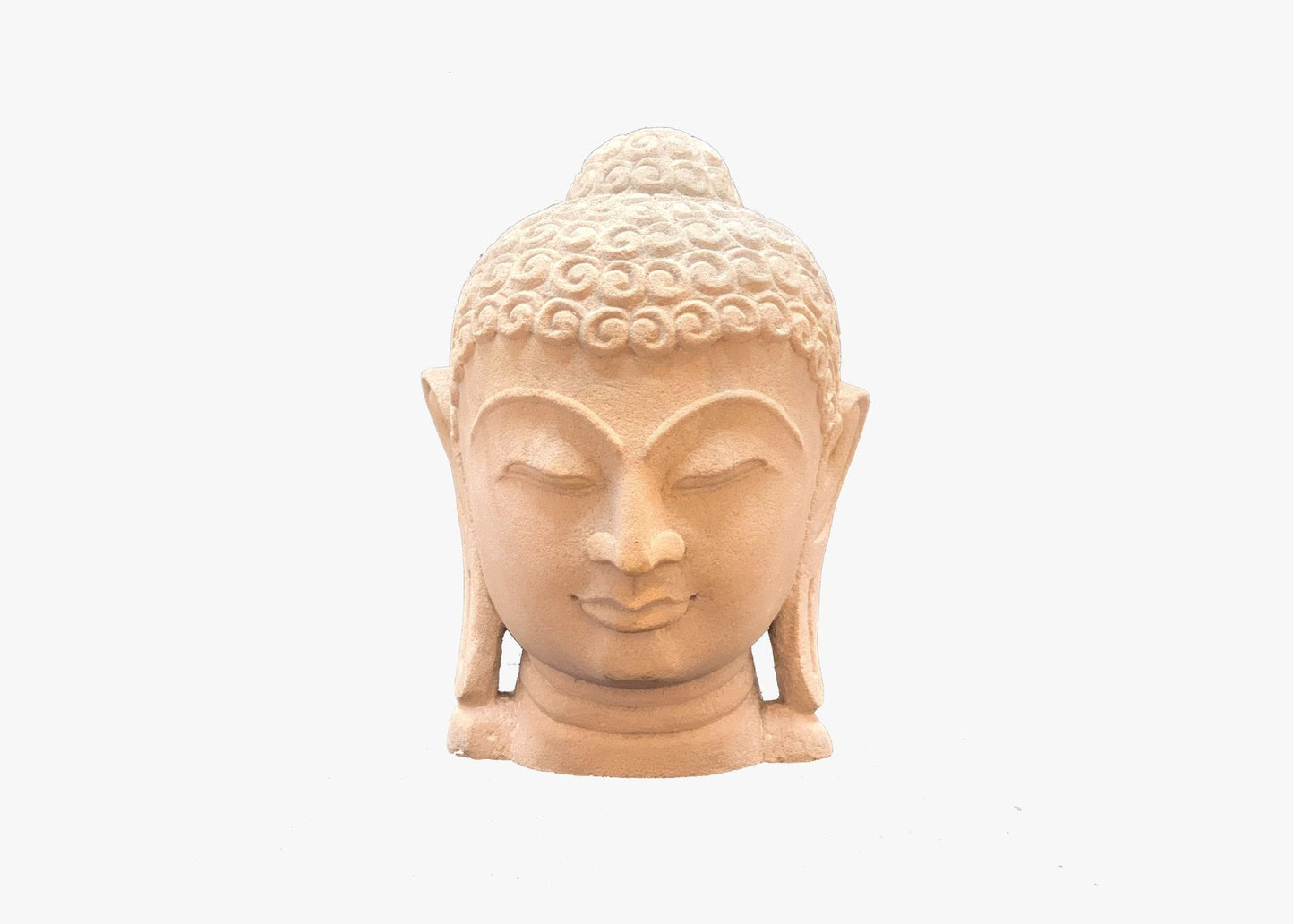 Buddha Head - Sandstone (Medium, 16cm)