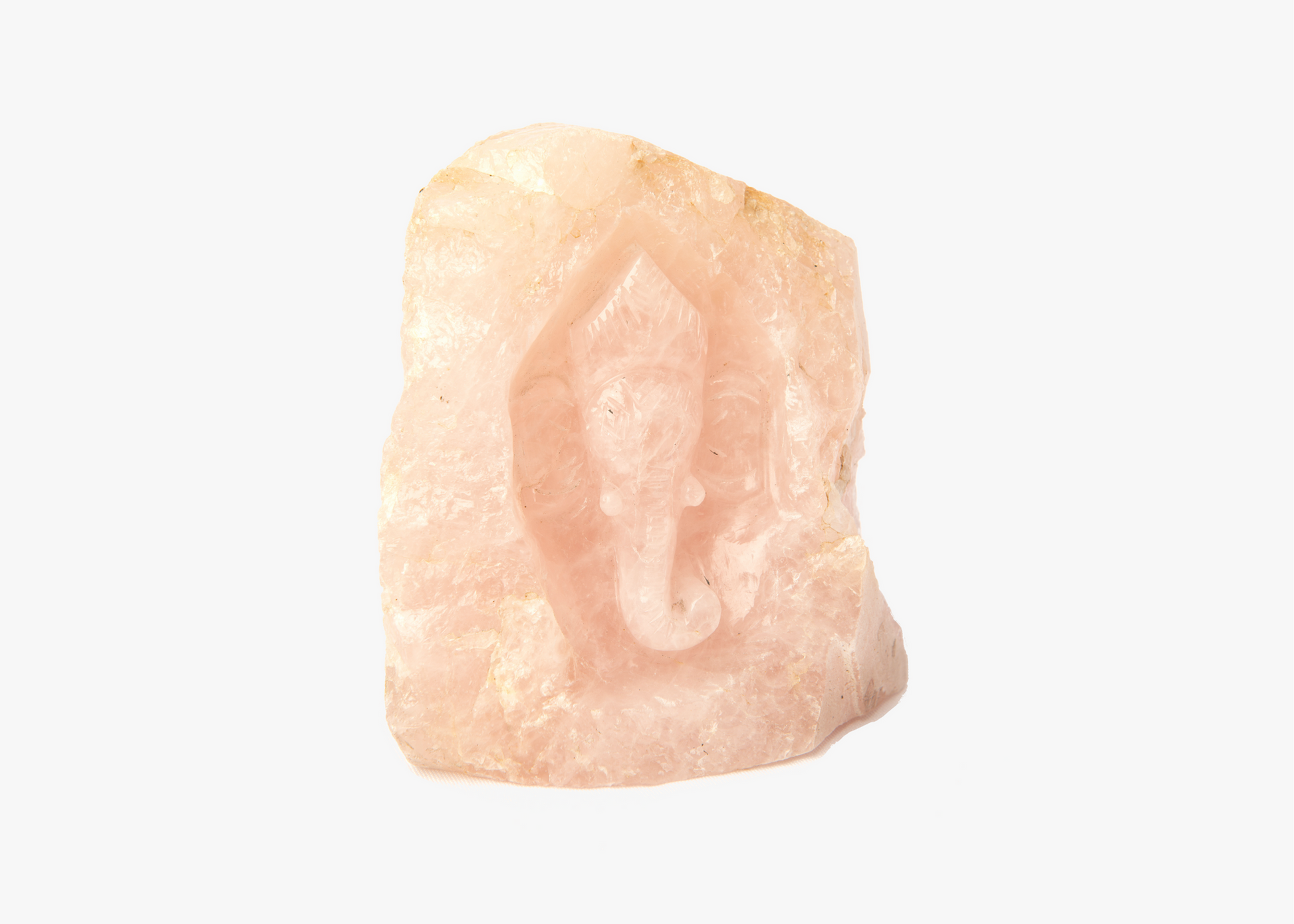 Rose Quartz Ganesha Statue