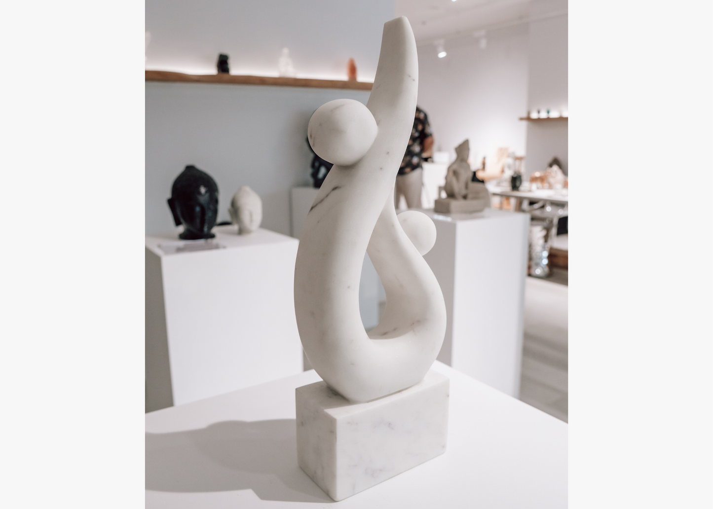 Mother & Child - White Marble (38cm)