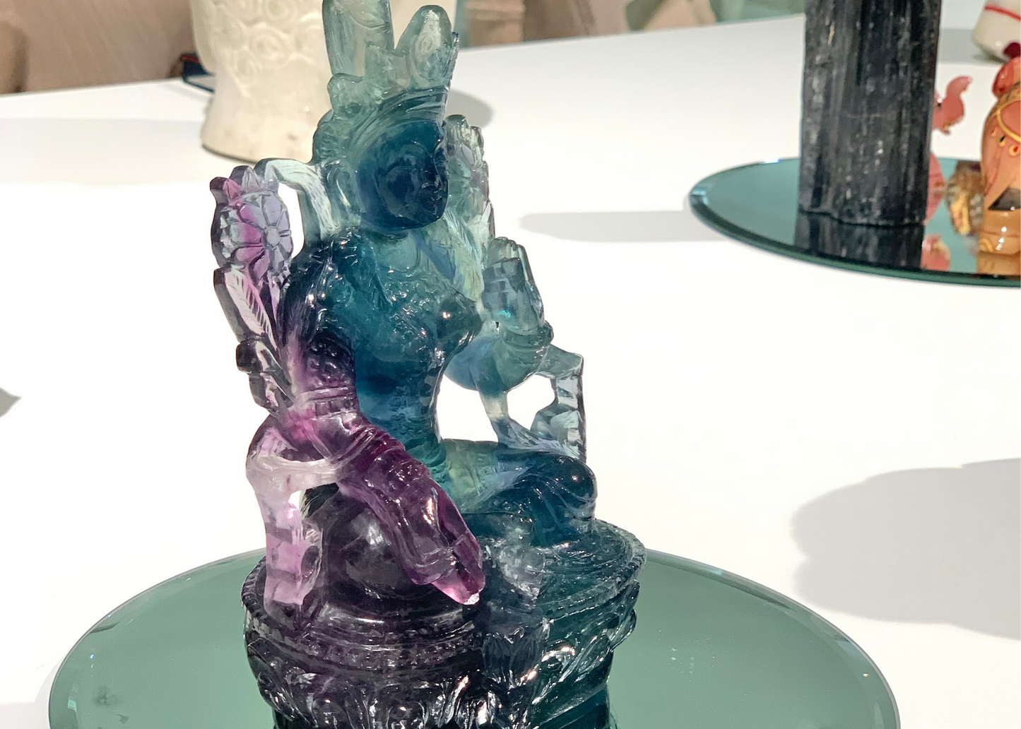 Tara Goddess - Rainbow Fluorite (Small, 16cm)
