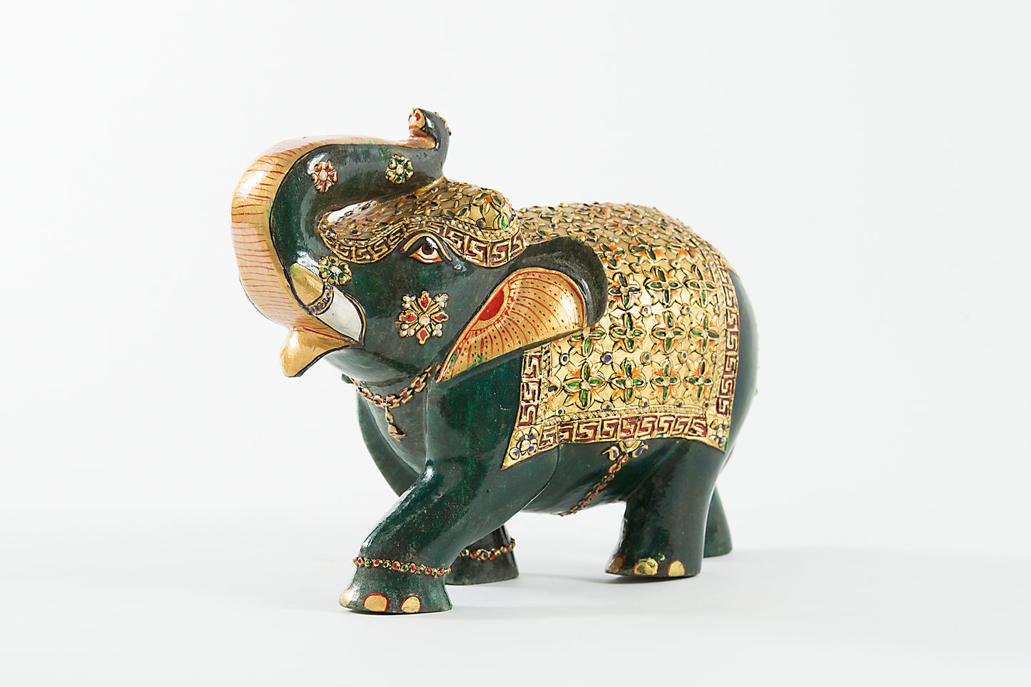 Traditional Jade Elephant (Small, 19cm)