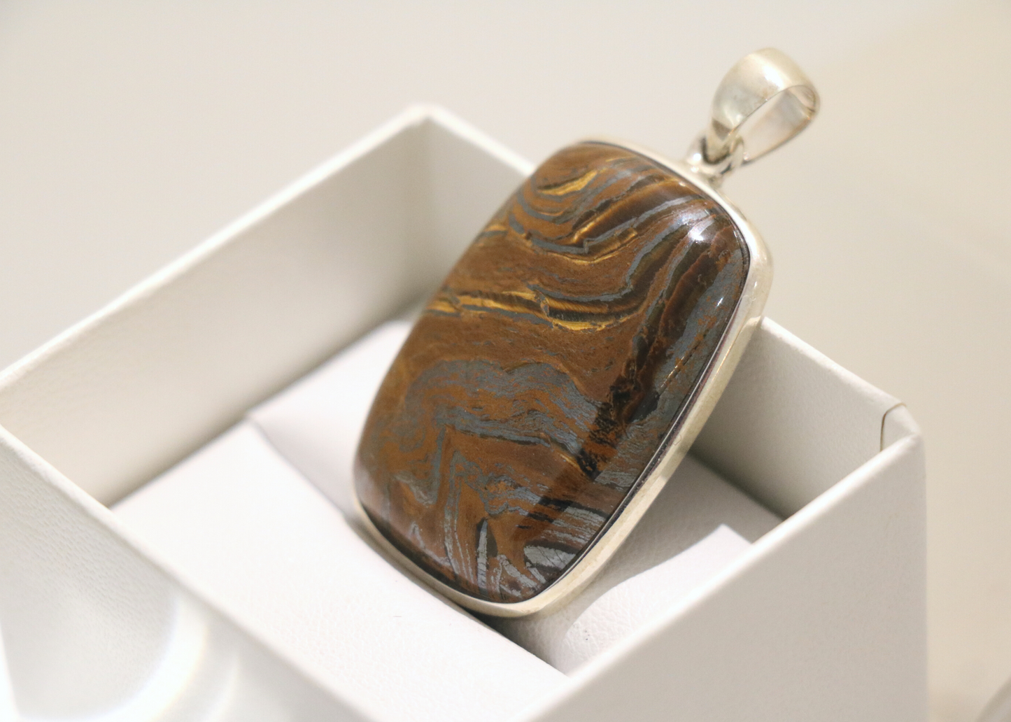 Tiger Eye Pendant (Sterling Silver)