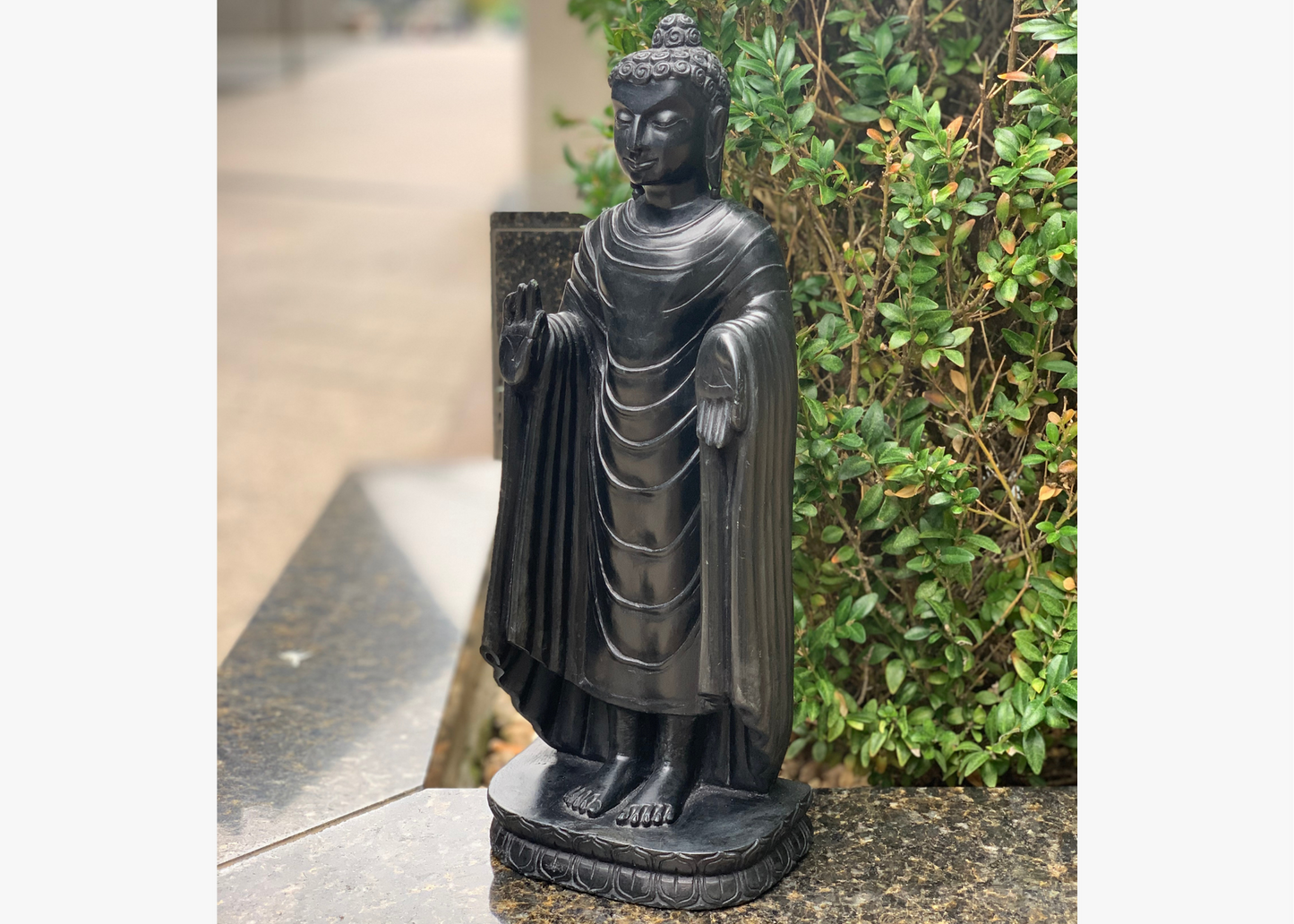Standing Buddha - Soft Granite (Medium, 36.5cm)