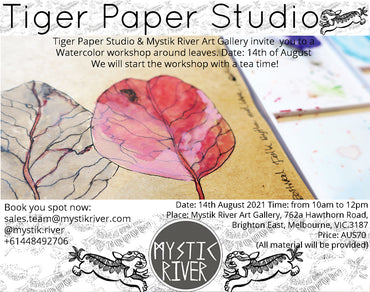 New Workshop - Painting with Watercolours, Saturday 14th August ! SIGN UP NOW