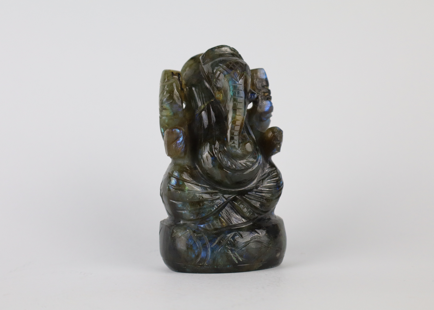 Ganesha Statue - Labradorite (Small, 10 cm)