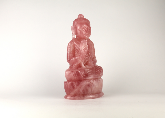 Sitting Buddha - Rose Quartz (24cm)