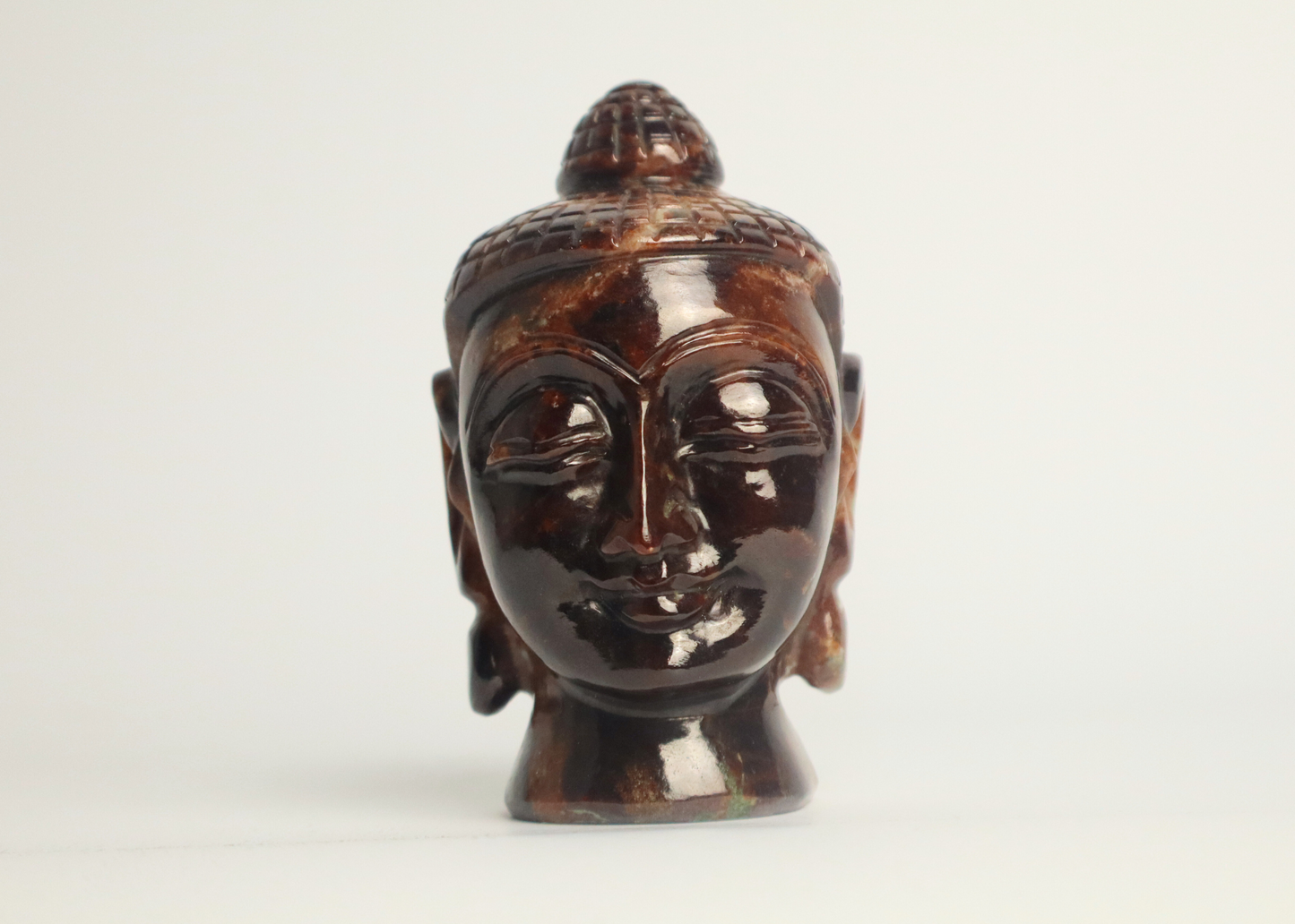 Buddha Head - Hessonite (10cm)