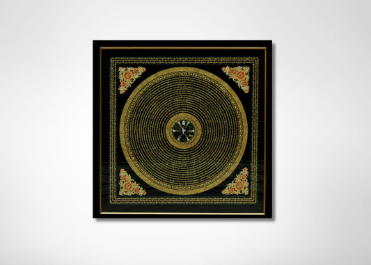Mantra of Compassion (Om Mani Pad Me Hum)  (Painting - Acrylic on Cotton Cloth)