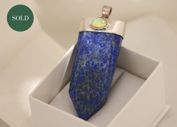 Lapis Lazuli and Opal Pendant (Sterling Silver)
