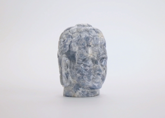Buddha Head - Blue Calcite (Small, 9cm)