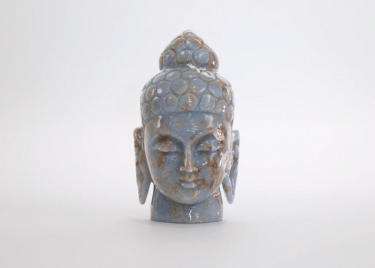 Buddha Head - Angelite Stone