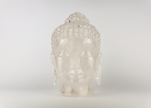 Buddha Head - Clear Quartz (27 cm)