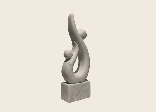 Mother & Child - White Marble (38cm)