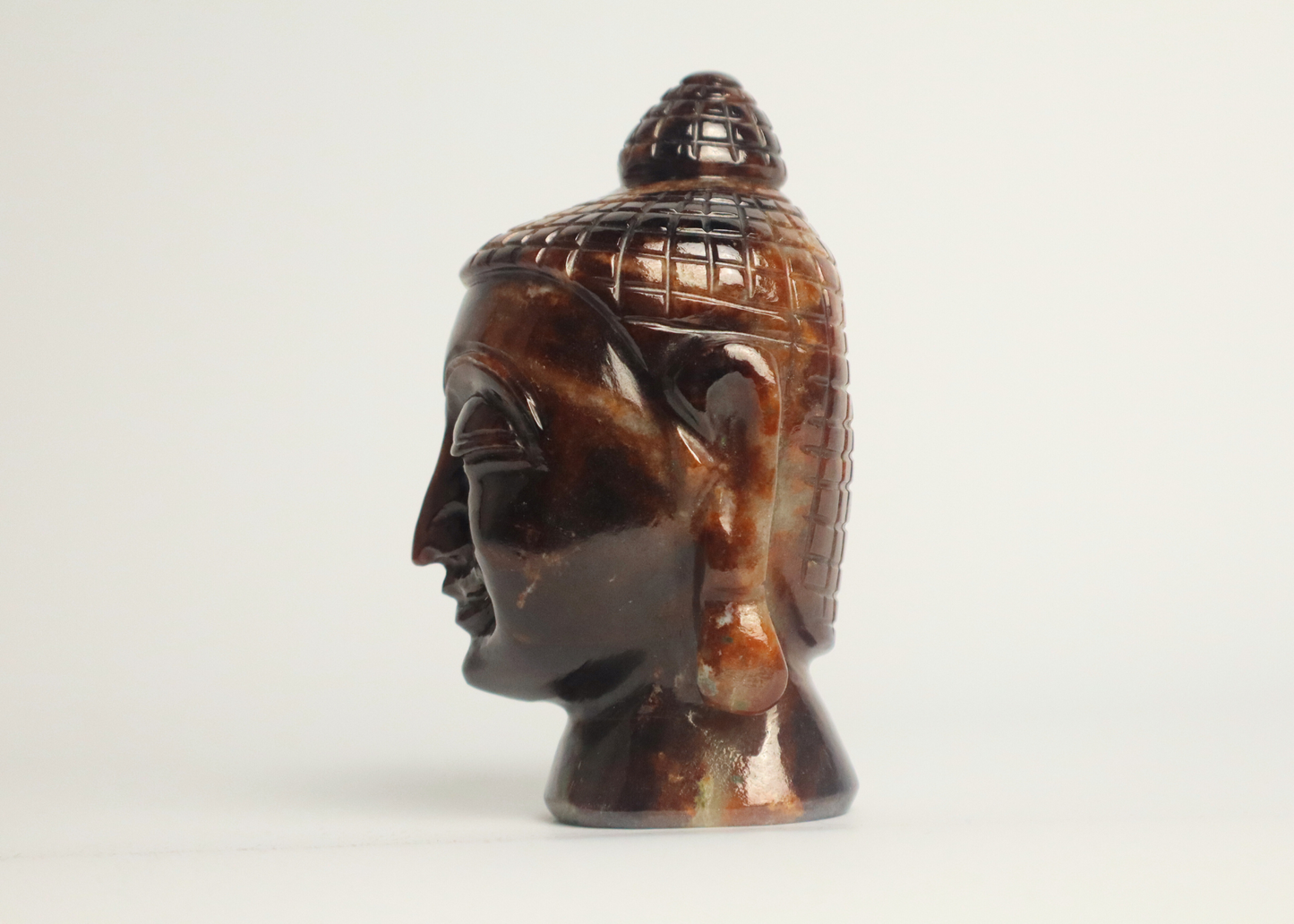 Buddha Head - Hessonite (10cm)