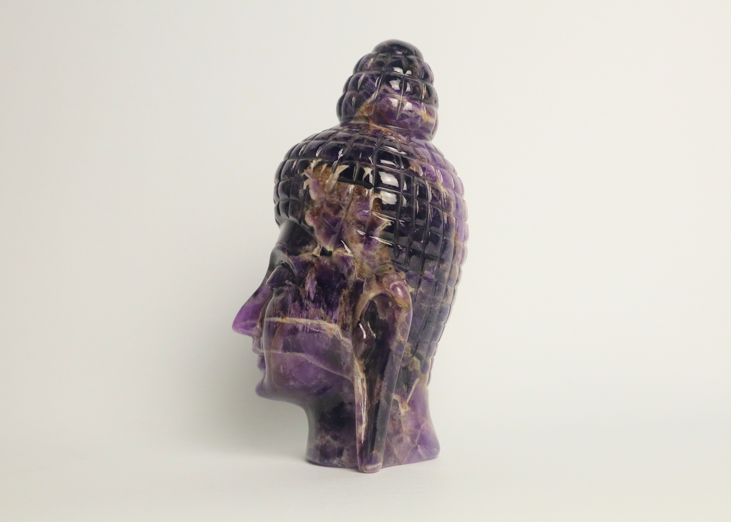 Buddha Head - Amethyst (18cm)