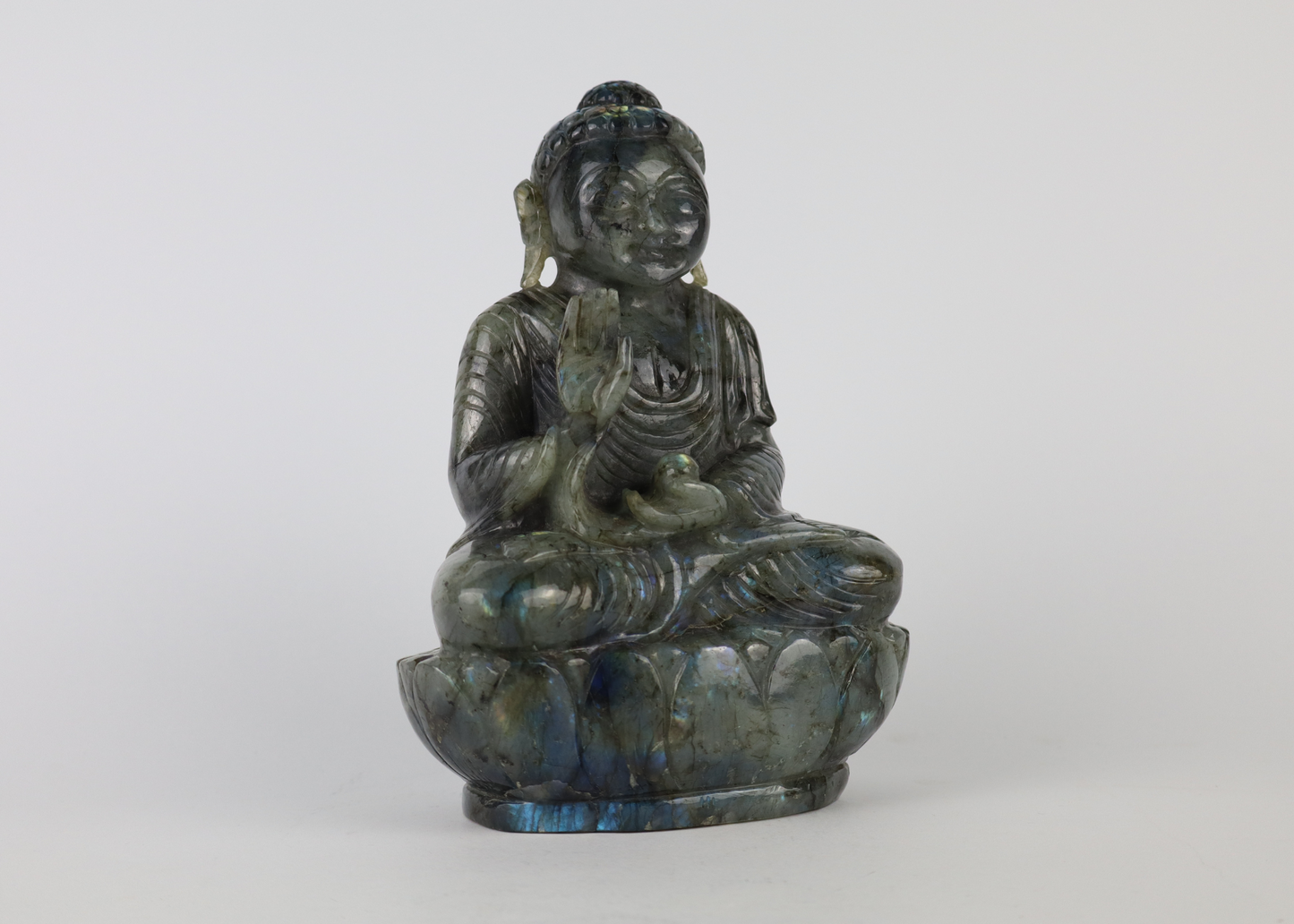 Sitting Buddha - Labradorite (18 cm)