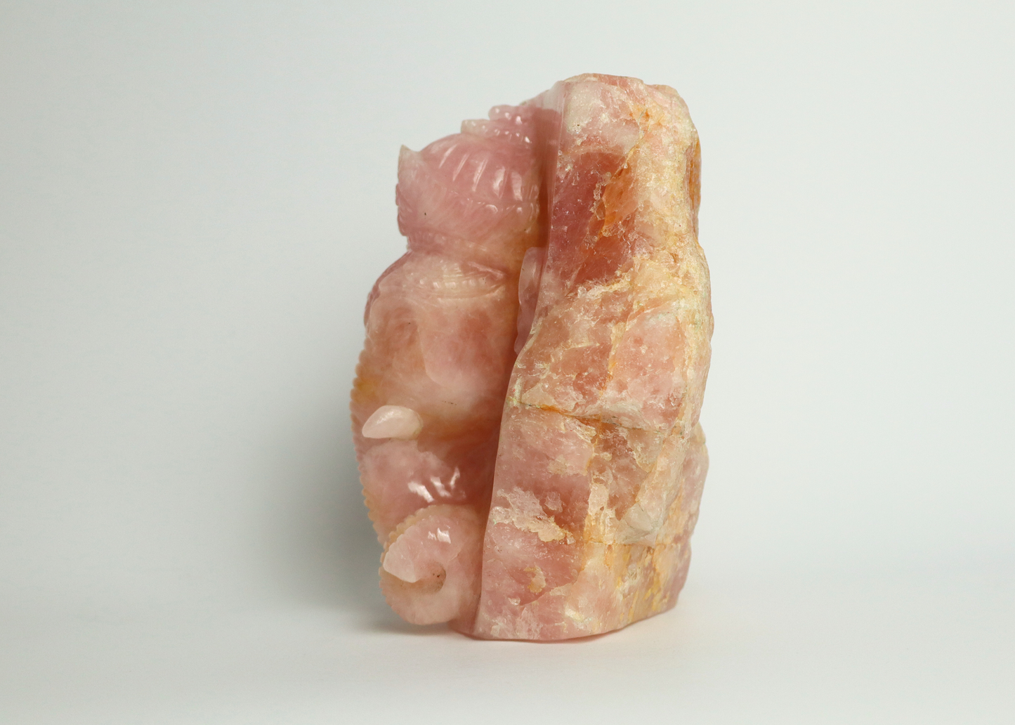 Ganesha Head - Rose Quartz (16cm)