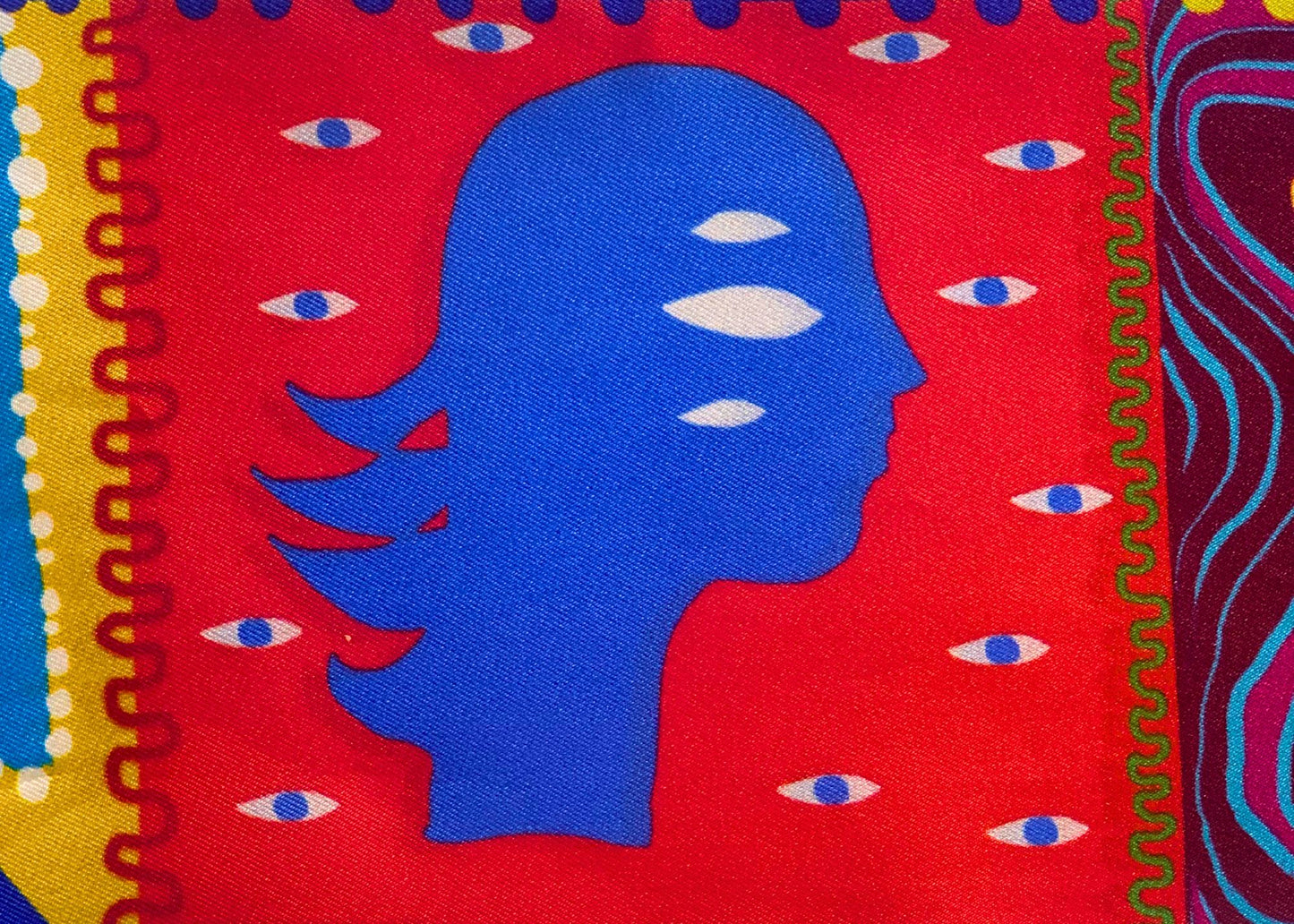 Good Luck — Silk Twilly/Scarf by Christina Darras (104 x 10 cm)