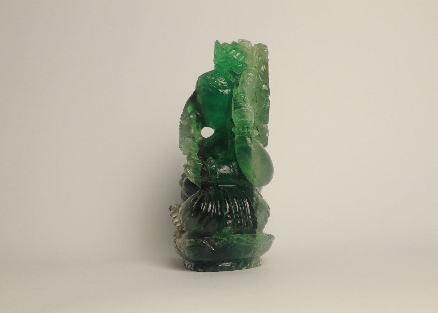 Ganesha Statue - Green Fluorite (16cm)