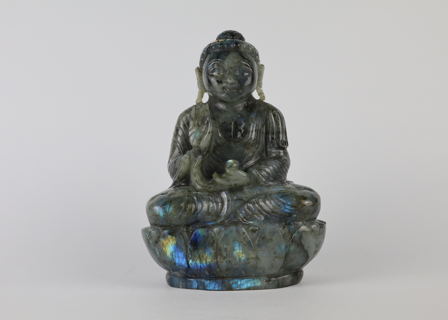 Sitting Buddha - Labradorite (18 cm)