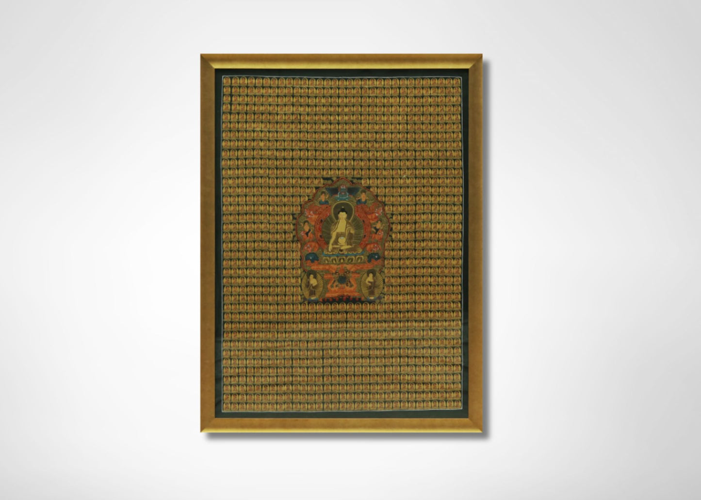 The Thousand Buddhas (Painting - Acrylic on Cotton Cloth)