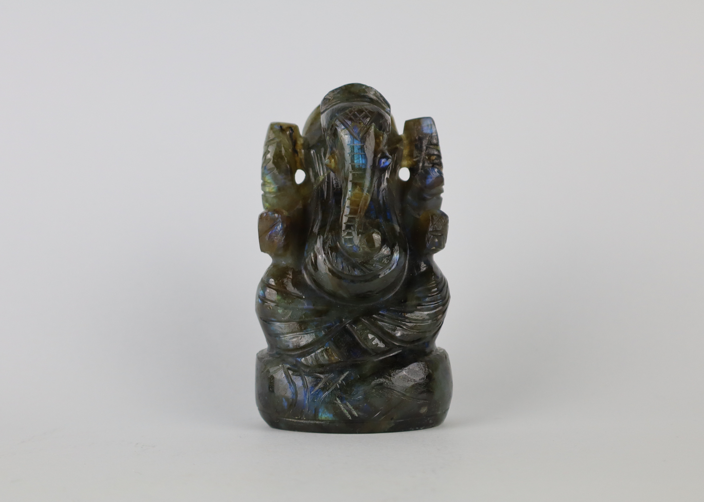 Ganesha Statue - Labradorite (Small, 10 cm)