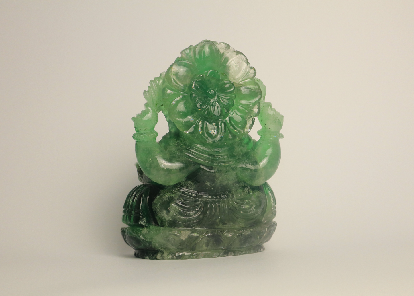 Ganesha Statue - Green Fluorite (16cm)