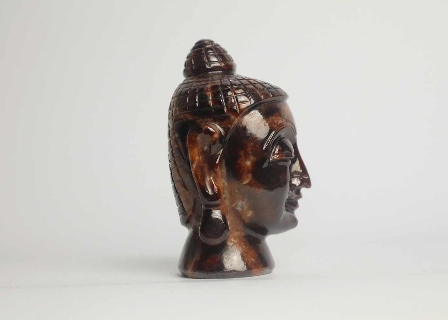 Buddha Head - Hessonite (10cm)