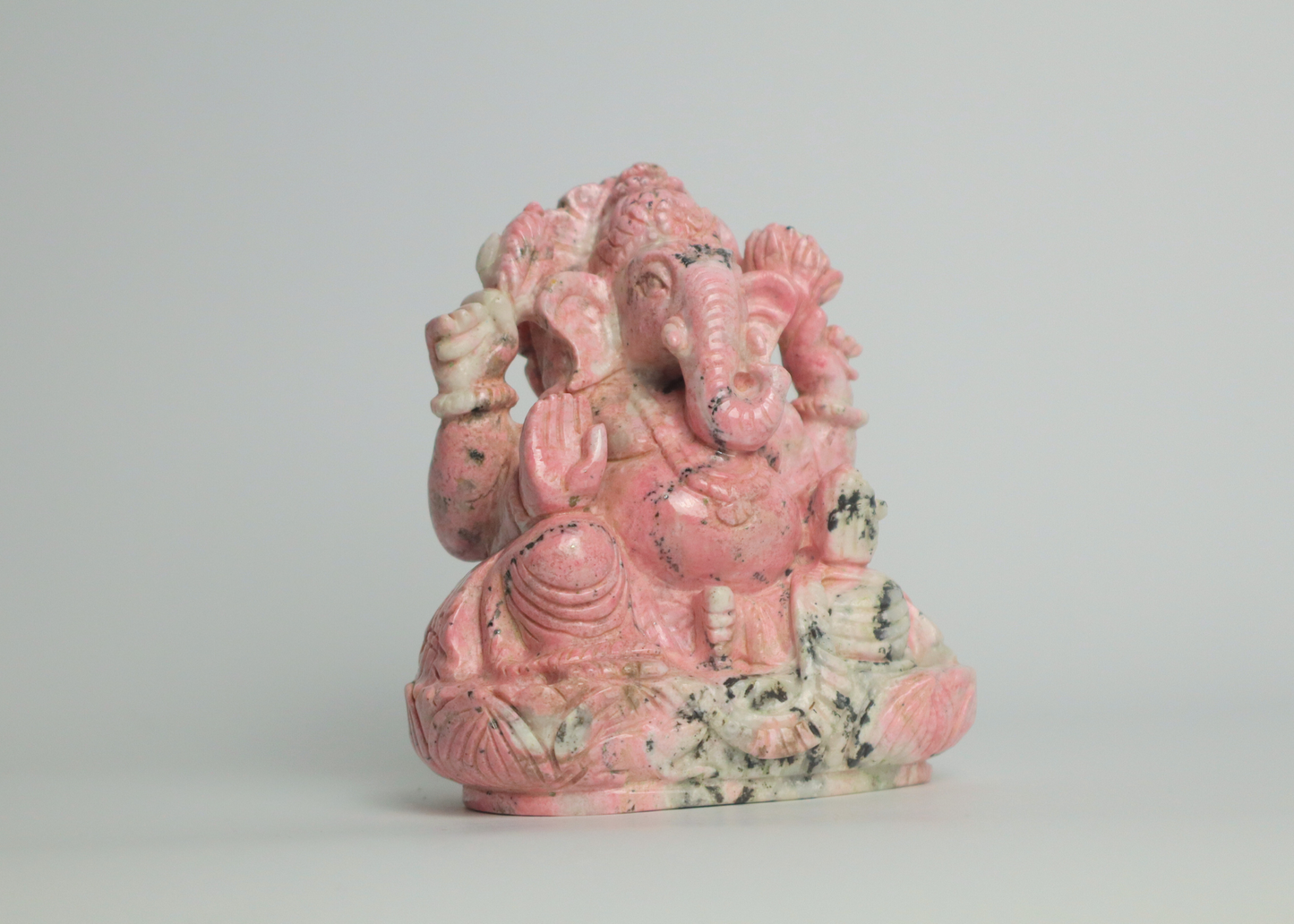 Ganesha Statue - Rhodonite (12cm)