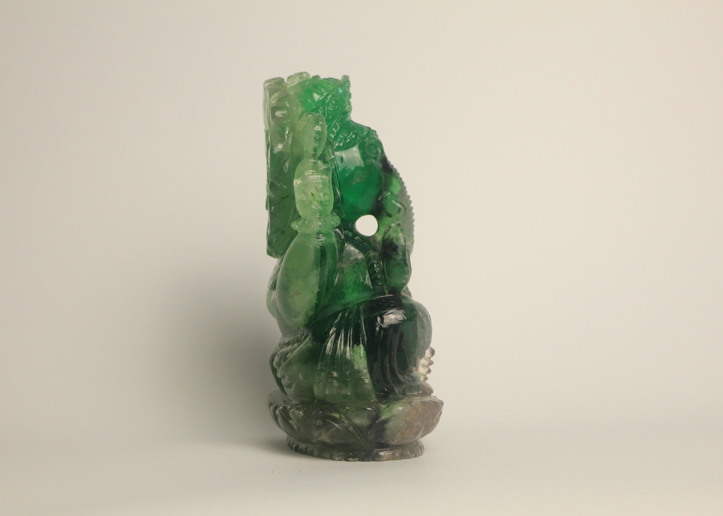 Ganesha Statue - Green Fluorite (16cm)