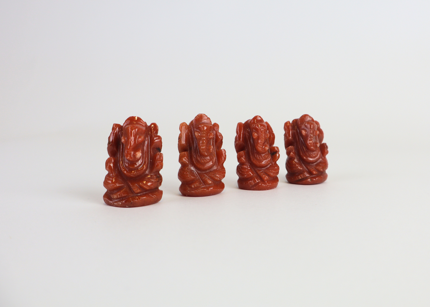Tiny Orange Jade Ganesha (3.5 cm)