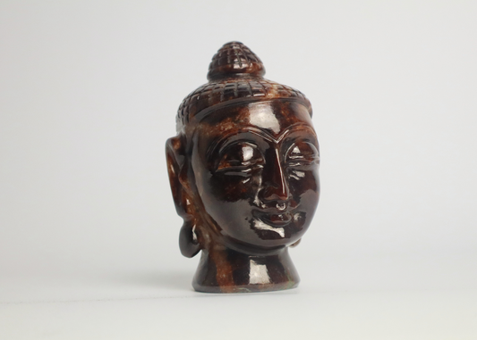 Buddha Head - Hessonite (10cm)