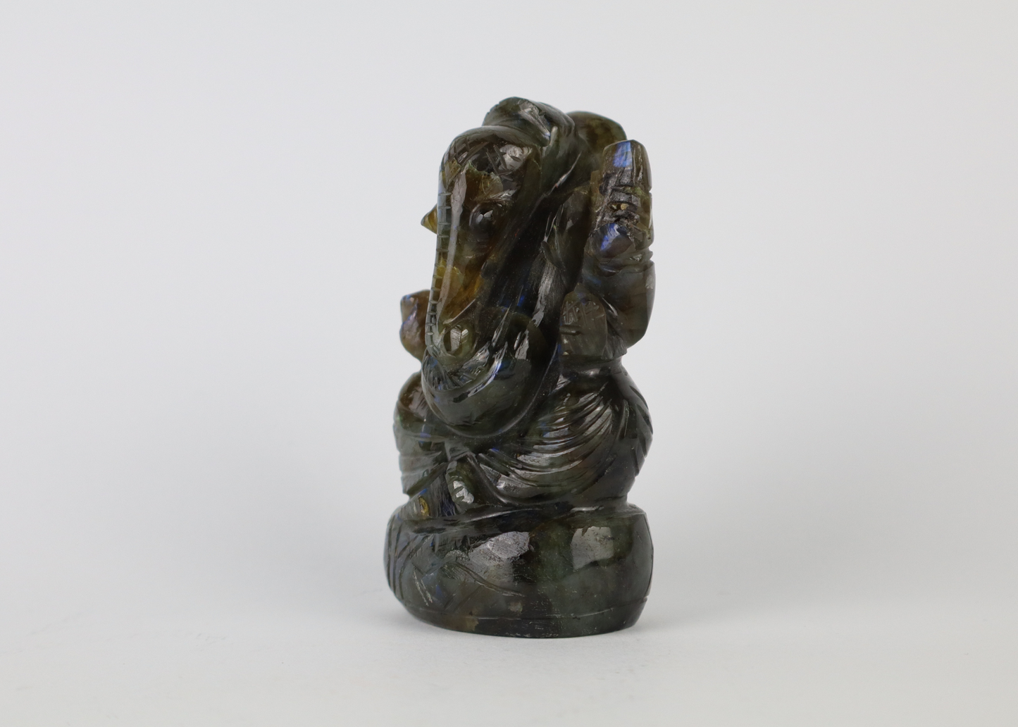 Ganesha Statue - Labradorite (Small, 10 cm)