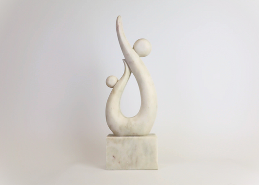 Mother & Child I - White Marble (43 cm)