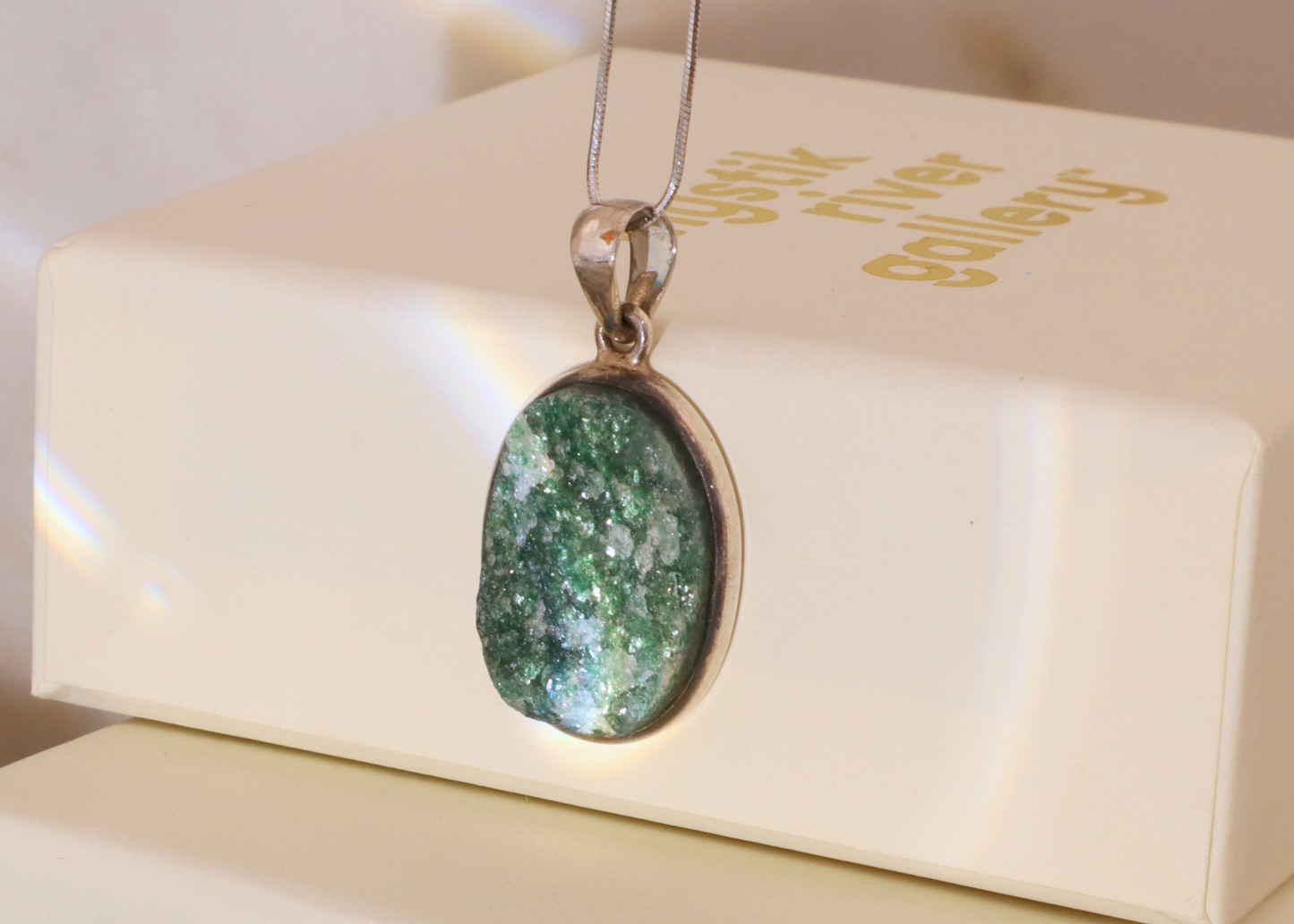Green Aventurine Pendant - Oval (Small)