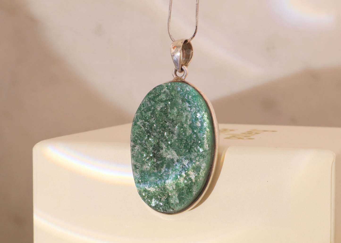 Green Aventurine Pendant - Oval