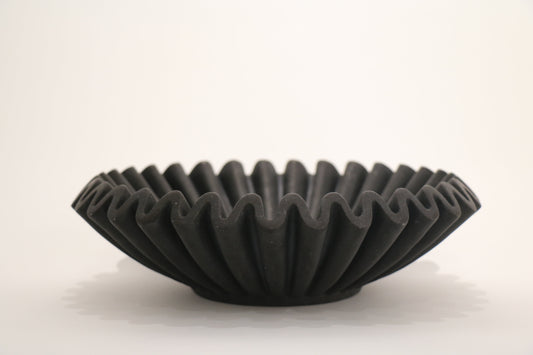 Decorative Bowl - Black Marble (Medium, 30cm)