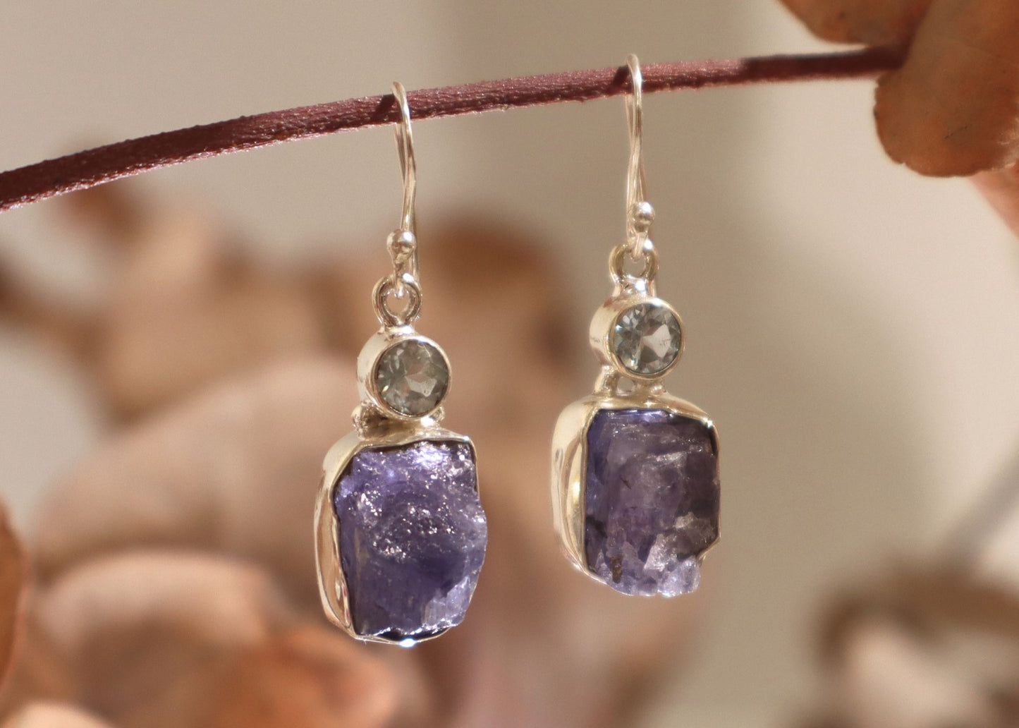Tanzanite & Aquamarine Earrings