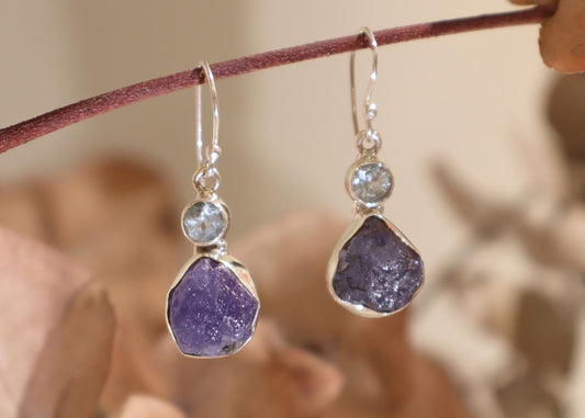 Tanzanite & Aquamarine Earrings