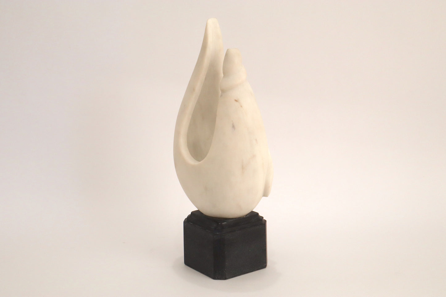 Conch Shell - White and Black Marble (41 cm)