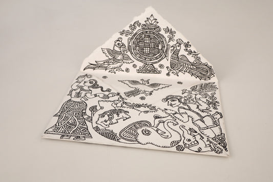 Handmade Envelope I - Birds & Elephants