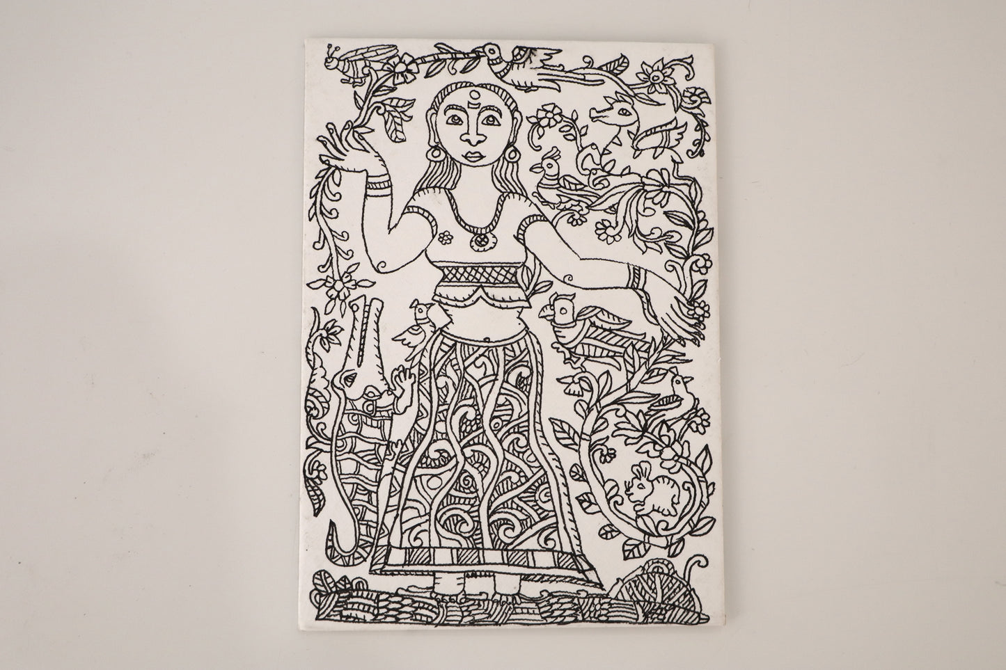 Handmade Envelope I - Birds & Elephants
