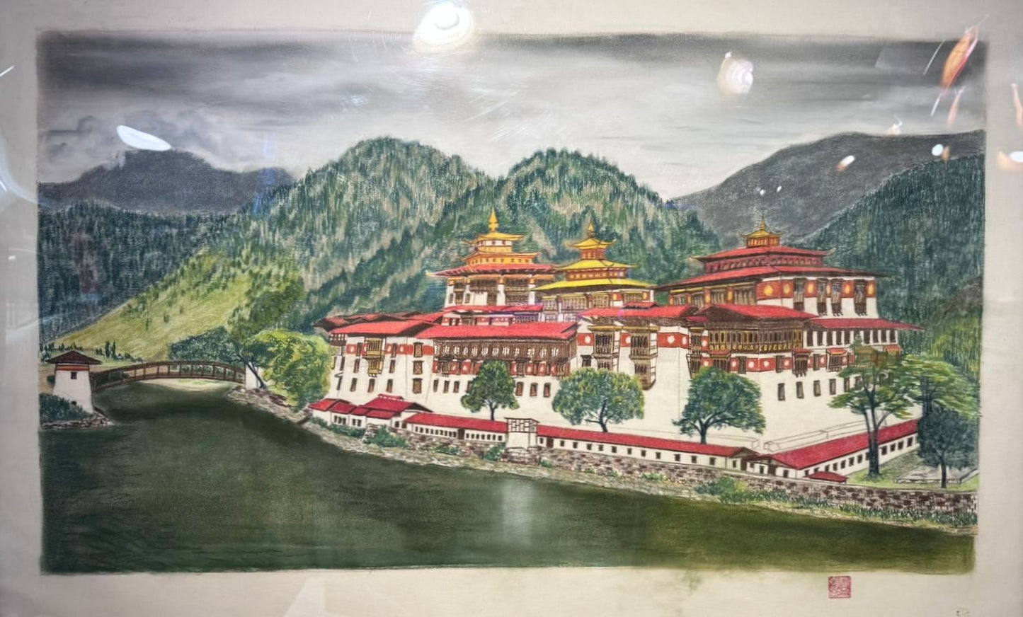 The Palace of Great Happiness. Punakha Dzong (Original by Svitlana Babayeva)
