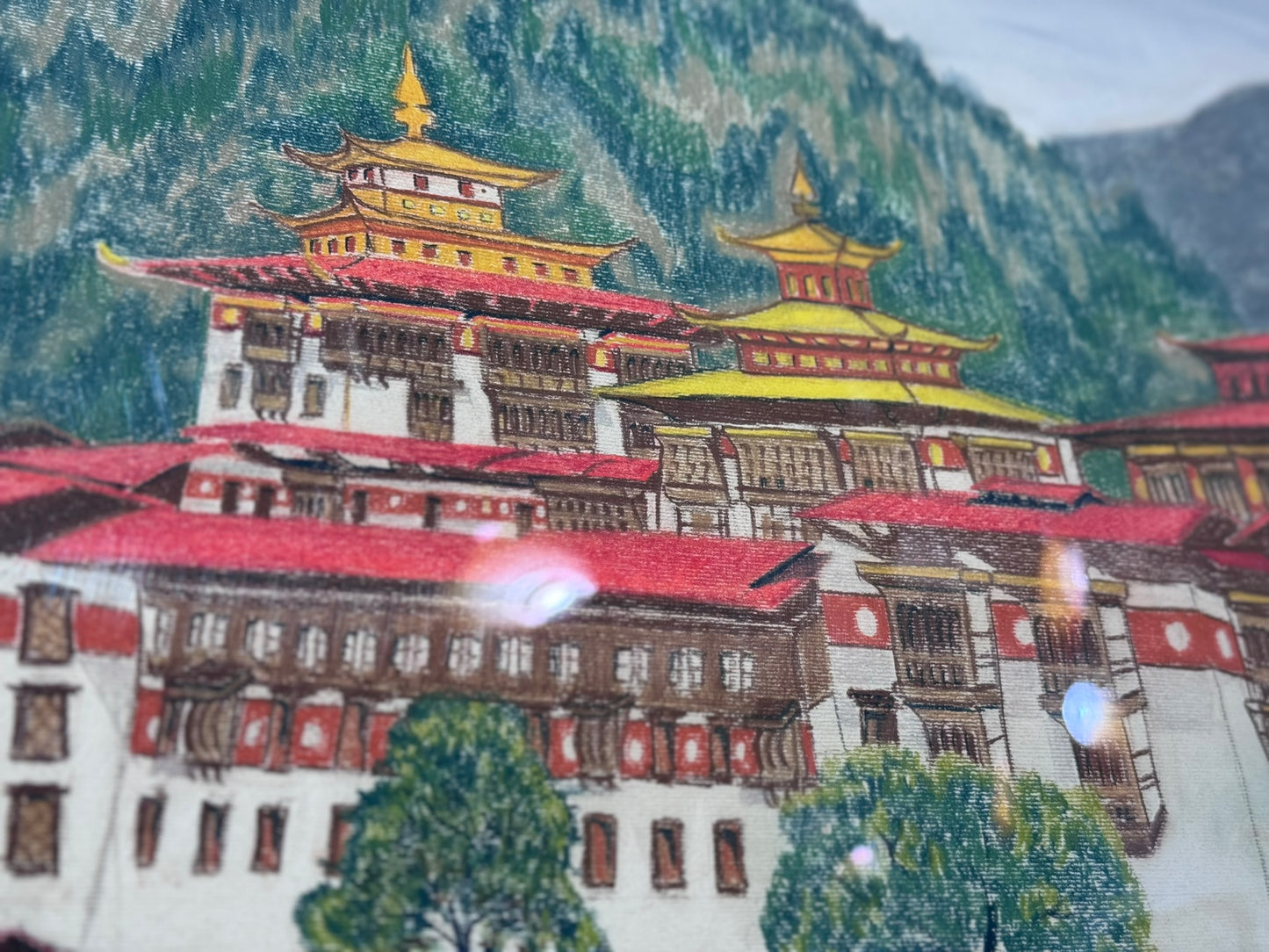 The Palace of Great Happiness. Punakha Dzong (Original by Svitlana Babayeva)