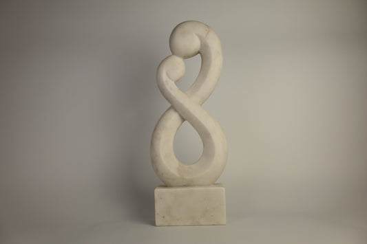 Mother & Child II - White Marble (48 cm)