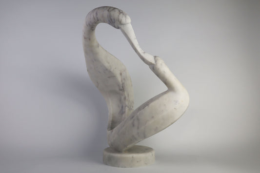 Dance of Cranes - White Marble (48 cm)